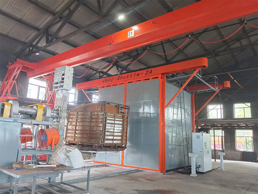 주문 자동 셔틀 회전 폼 머신 2 캐리 7.5KW 전력 PLC 제어 온라인 제조